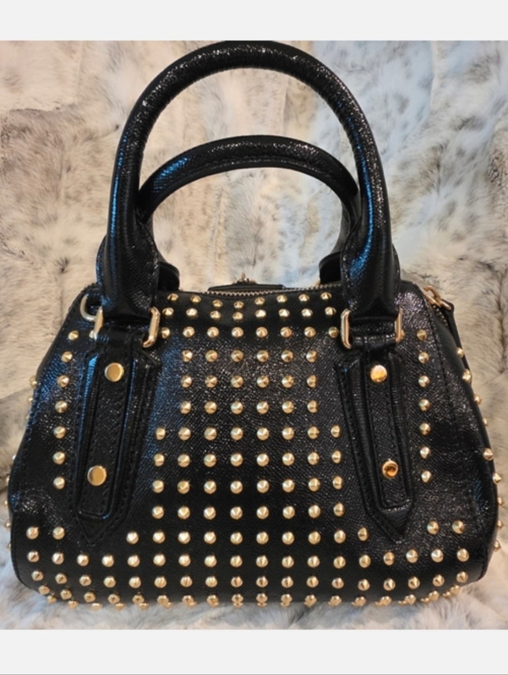 ✨ Burberry LIMITED EDITION Prorsum Blaze Studded Bowling Bag Satchel ✨ - Picture 2 of 16